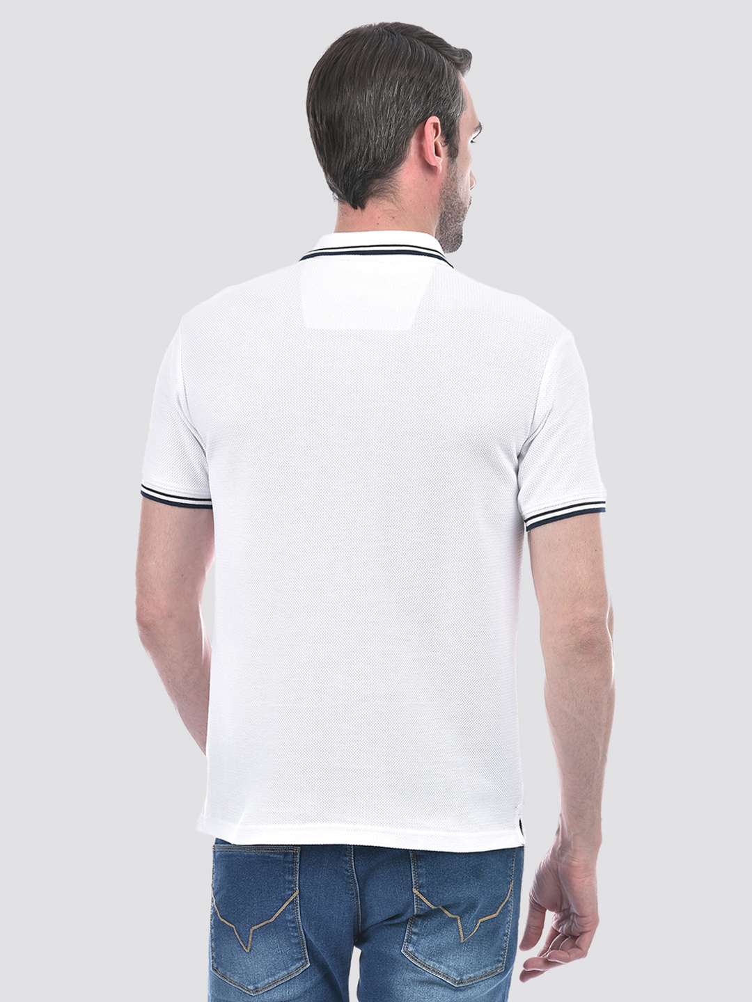 Numero Uno Men White Polo T-Shirt